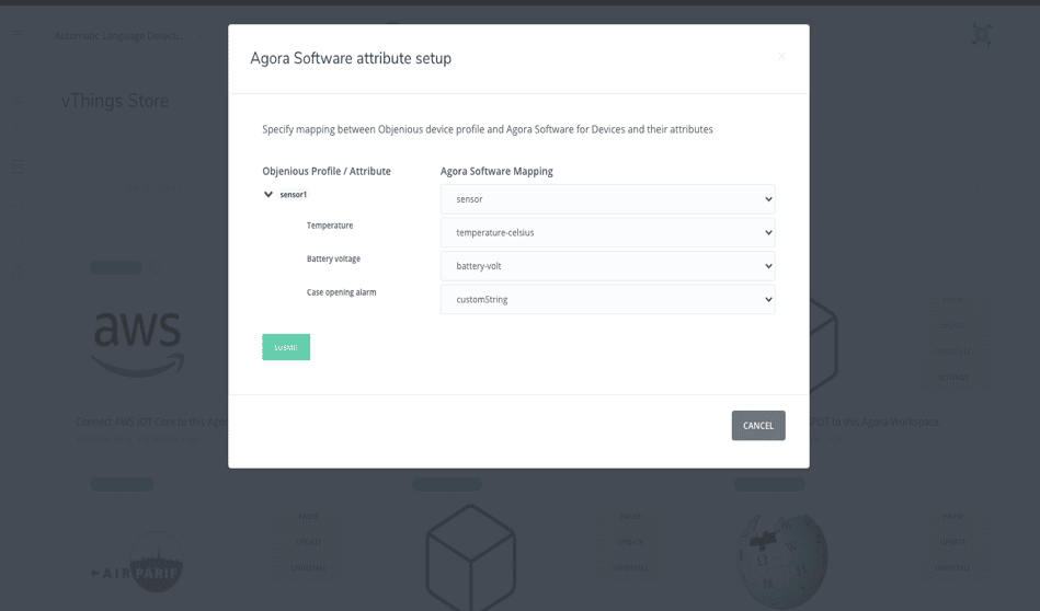 Device profiles mapping